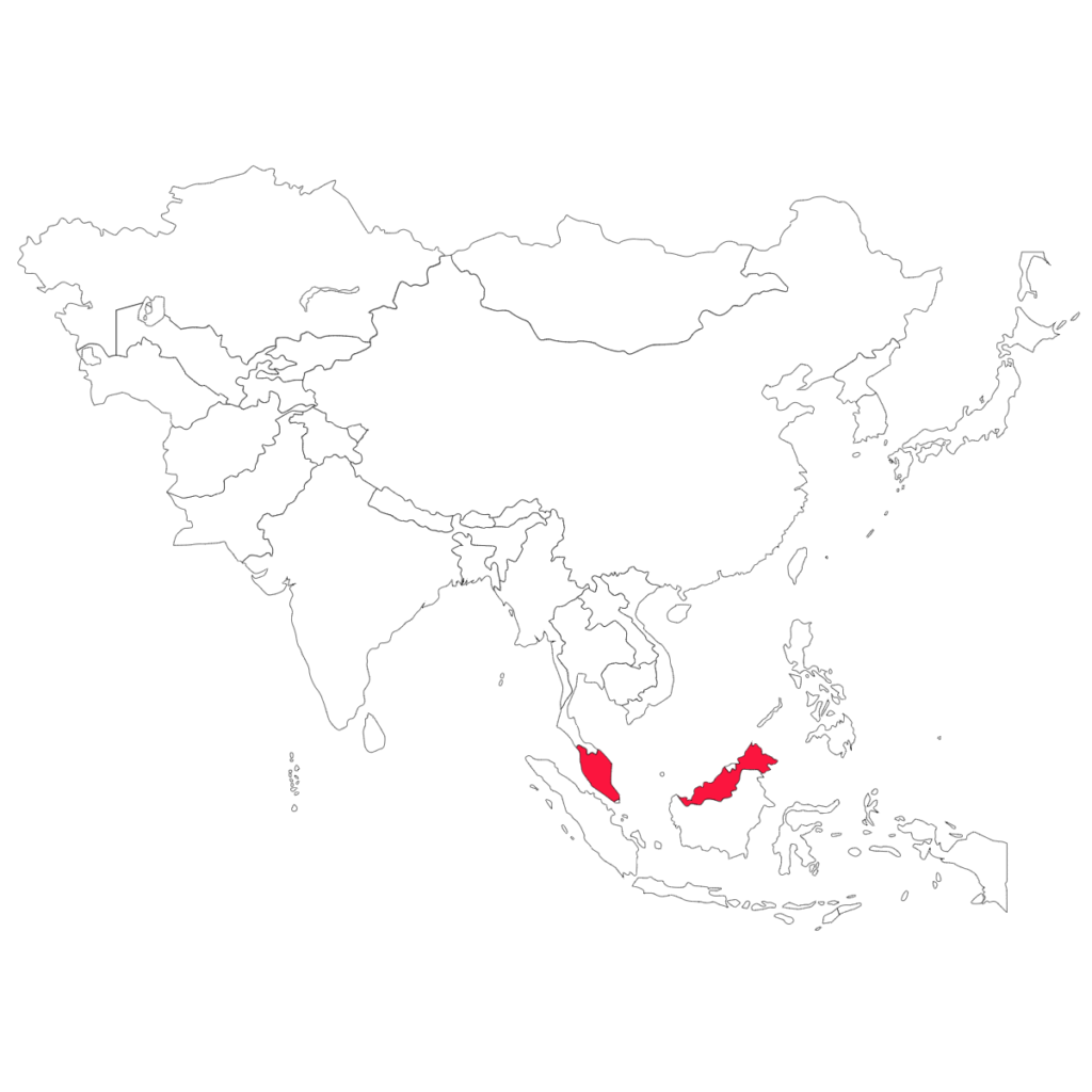 マレーシアの地図
