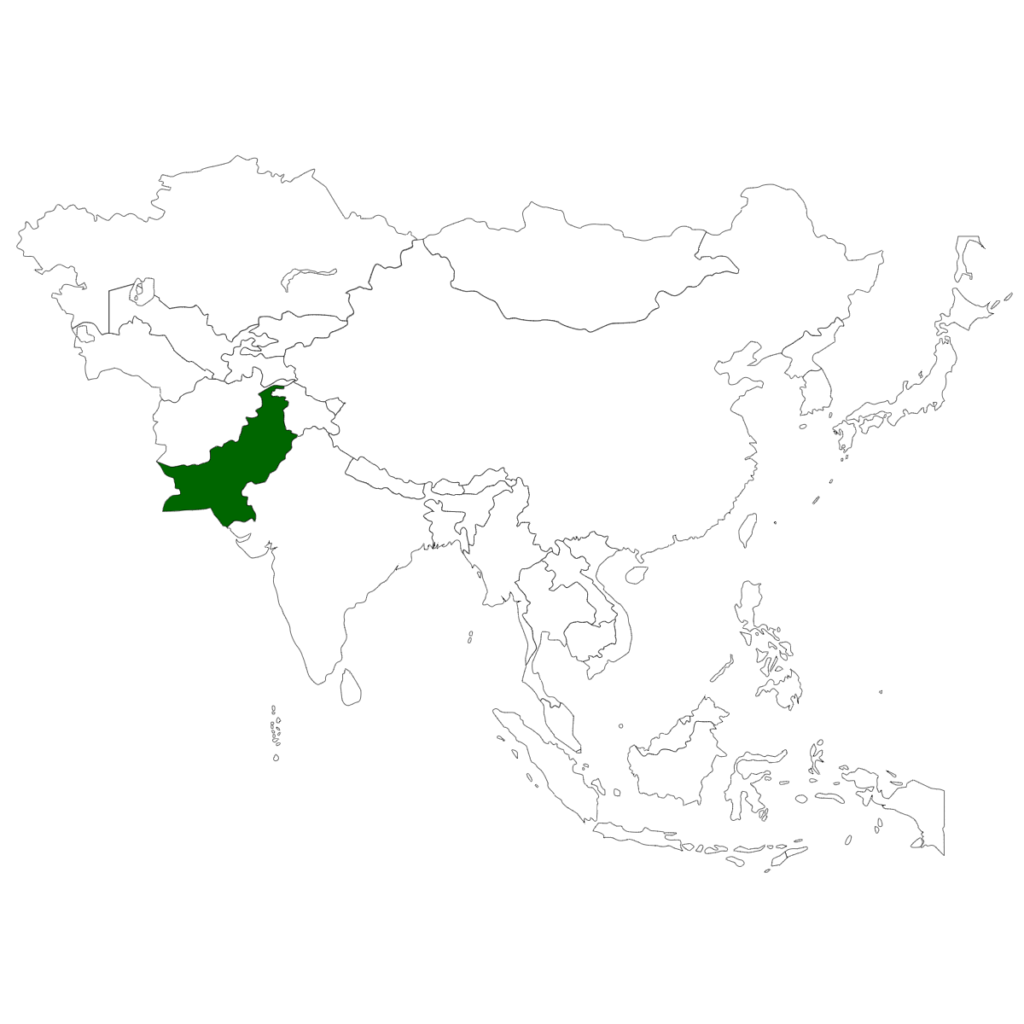 パキスタンの地図