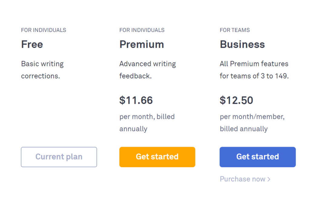 『Grammarly』料金表